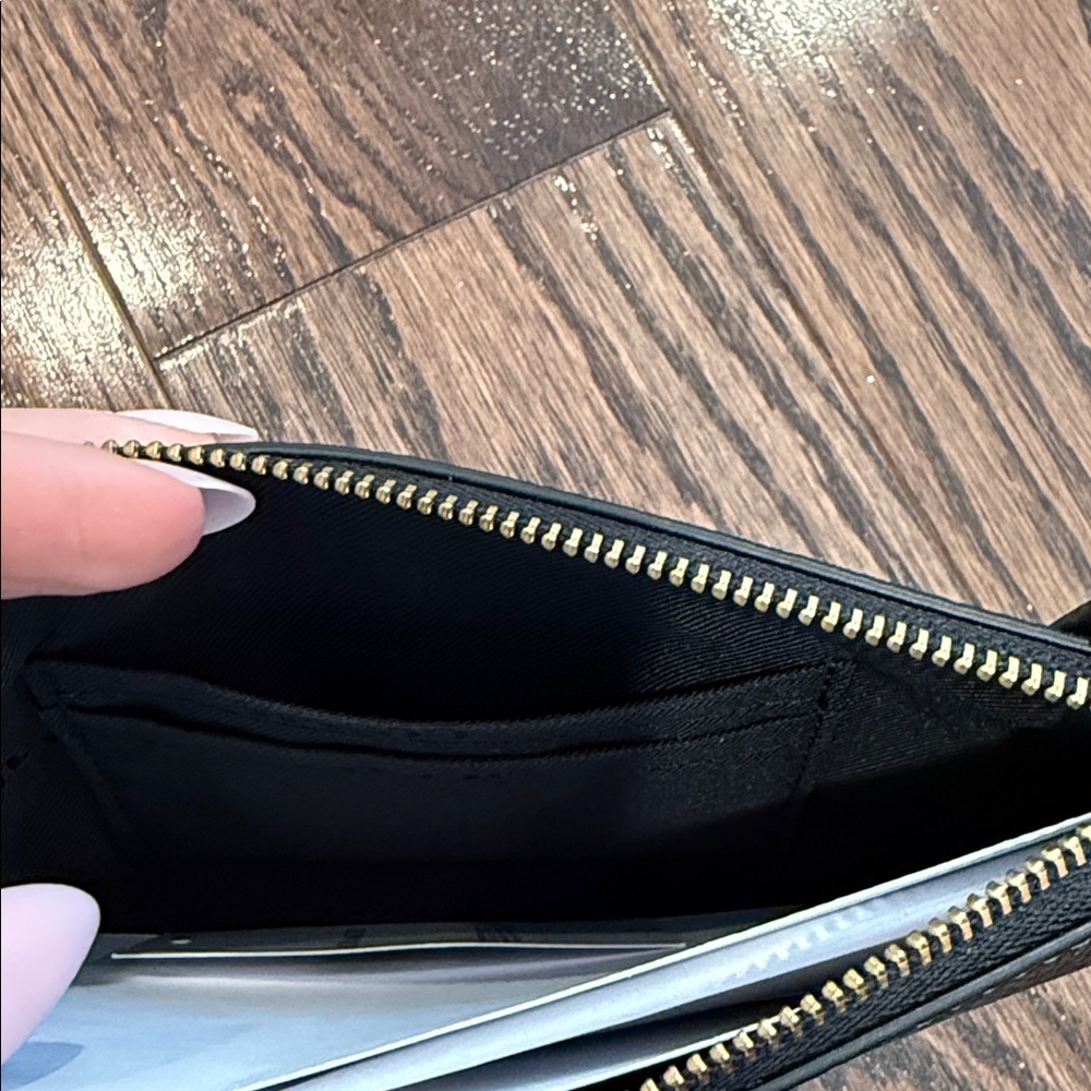 Black Leather Coach Wristlet - Picture 5 of 5